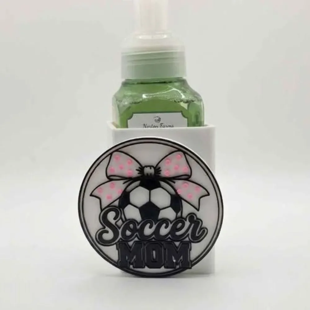 3D Printed Soccer Mom Foaming Soap Holder – Fits Bath & Body Works Bottles